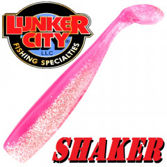 Lunker City Shaker 6 - 16cm Gummifisch Farbe Bubblegum Ice 5 Stück im Set Hecht & Zanderköder