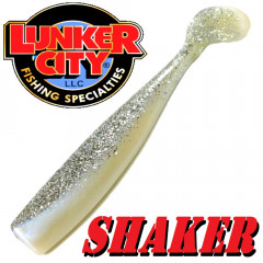 Lunker City Shaker 4,5 - ca. 12cm Gummifisch Farbe Ice Shad 8 Stück im Set Hecht & Zanderköder