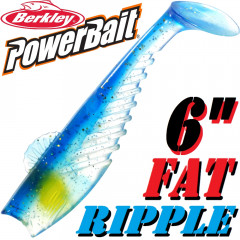 Berkley Power Bait Fat Ripple Shad Gummifisch 6 - 15cm Ocean 2 Stück
