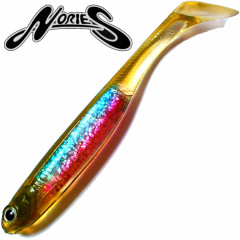 Nories Spoontail Shad 4,5 114mm Gummifisch Rainbow Ayu 6 Stück