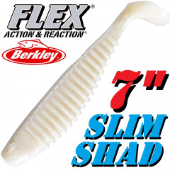 Berkley Flex Slim Shad 7 Gummifisch 18cm Pearl
