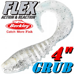 Berkley Flex Grub 4 Twister Gummifisch 10cm Ghost