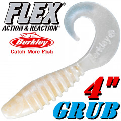Berkley Flex Grub 4 Twister Gummifisch 10cm Pearl