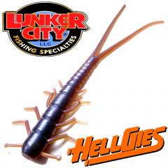 Lunker City HellGies  Hellgie Gummiköder 7 ca. 17,5cm Natural Blue DS - Köder Kreatur Larve 10 Stück im Set