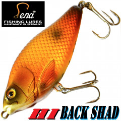 Lena Lures HiBack Shad Jerkbait 110mm 45g Farbe Natural Gold Slow Sinking Handmade in Germany!
