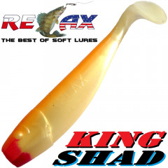 Relax King Shad Gummifisch ca. 11cm 4 Farbe Perl Orange Zanderköder