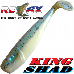 Relax King Shad Gummifisch ca. 11cm 4 Farbe Reinweiss Lightblue Zanderköder