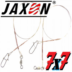 Jaxon Stahlvorfach Sumato 7X7 Strand Spin Snap + Wirbel Länge 30cm Tragkraft 12,0kg 2 Stück im Set