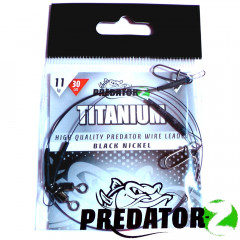 Predator Z Titanium Titanvorfach Spin Snap + Wirbel Länge 30cm Tragkraft 11,0kg 2 Stück im Set