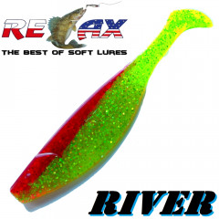 Relax Kopyto River 6 Gummifisch ca. 16cm Farbe Grün Glitter Rot