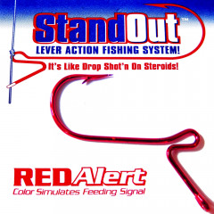 StandOut Lever Action Fishing System Gr.2 Dropshothaken Red Alert 8 Stück Farbe Rot