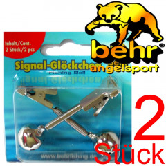 Behr Aal - Glock / Signaglocke / Fishing Bell mit Klemme aus Metall kein Kunststoff 2 Stück im Set