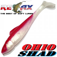 Relax Ohio Shad 5 Gummifisch ca. 14cm Farbe Perl Rot 1 Stück Hecht&Zanderköder