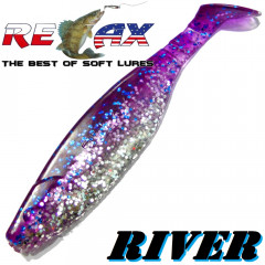Relax Kopyto River 5 Gummifisch 12,5 cm Electric Glitter Kristall Glitter 1 Stück idealer Wels & Hechtköder