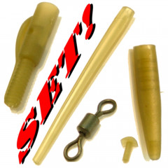 Red Carp Leader Clip set mit Anti Tangle Sleeves + Safty Clip´s + Pin´s + Tail-Rubber + Wirbel in Gr. 8 / 51 Teile im Set