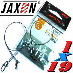 Jaxon Stahlvorfach Sumato 1X19 Strand Spin Snap + Wirbel Länge 20cm Tragkraft 12,0kg 2 Stück im Set