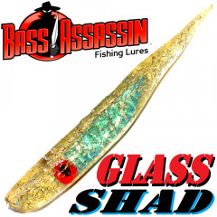 Bass Assassin Glass Shad Pin-Tailshad Farbe Glass Blue Sky 6 Shads im Set