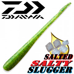 Daiwa Salty Slugger 4,25 Pintail Softlure 10,8cm mit Fischaroma & gesalzen Farbe Chartreuse Glitter Barsch & Zanderköder
