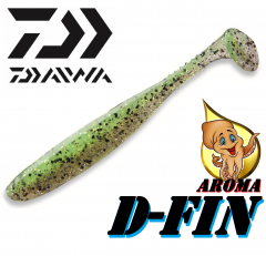 Daiwa Tournament D-Fin Gummifisch 3 - 7,6cm Farbe Chartreuse-Ayu mit Tintenfisch-Aroma 1 Stück