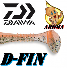 Daiwa Tournament D-Fin Gummifisch 3 - 7,6cm Farbe Orange Shiner mit Tintenfisch-Aroma 1 Stück