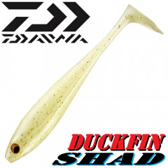 Daiwa Tournament Duckfin Shad Gummifisch 9cm Farbe UV Pearl 7 Stück im Set Barsch & Zanderköder