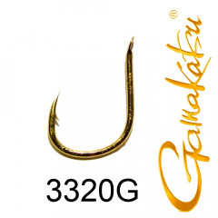 Gamakatsu Karpfenhaken 3320G gebunden Gr.10 0,22mm 75cm 10 Stück Farbe Gold