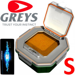 Greys Prodigy Klip-Lok Flip Top Lid Köderbox Größe S Wurm- und Madenbox 0,79 Liter Volumen ideal für lebende Angelköder