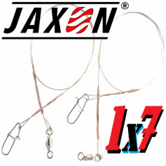 Jaxon Stahlvorfach Sumato 1X7 Strand Spin Snap + Wirbel Länge 30cm Tragkraft 9,0kg 2 Stück im Set