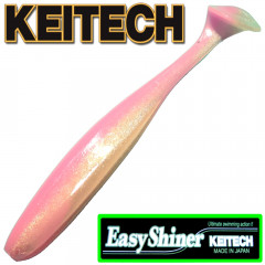 Keitech Easy Shiner 4 Gummifisch Bubblegum Shad 7 Stück im Set aromatisiert und gesalzen