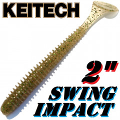 Keitech Swing Impact 2 Gummifisch 5,5cm Sahara Olive FLK # 309 - 12 Stück
