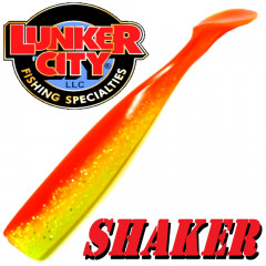 Lunker City Shaker 4,5 - ca. 12cm Gummifisch Farbe Atomic Chicken 8 Stück im Set Hecht & Zanderköder