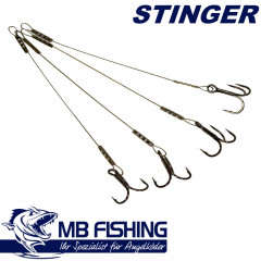 MB-Fishing Angsthaken Stinger mit BKK 6062 Drilling 100mm ideal für Kderlängen von 12-14cm Stint Shad & Aido
