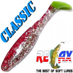 Relax Kopyto 4L 4 Classic Gummifisch 11cm Kristall Glitter Rot Glitter GT 1 Stück