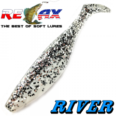 Relax Kopyto River 4 Gummifisch Länge 4 - 10cm Farbe Salt & Pepper Phantom 5 Stück im Set!
