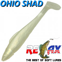 Relax Ohio Shad 4 Gummifisch ca. 10,5cm Farbe Perl 1 Stück Barsch&Zanderköder